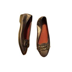 Aerosoles Size 9 Navy Blue Leather Flats Shoes